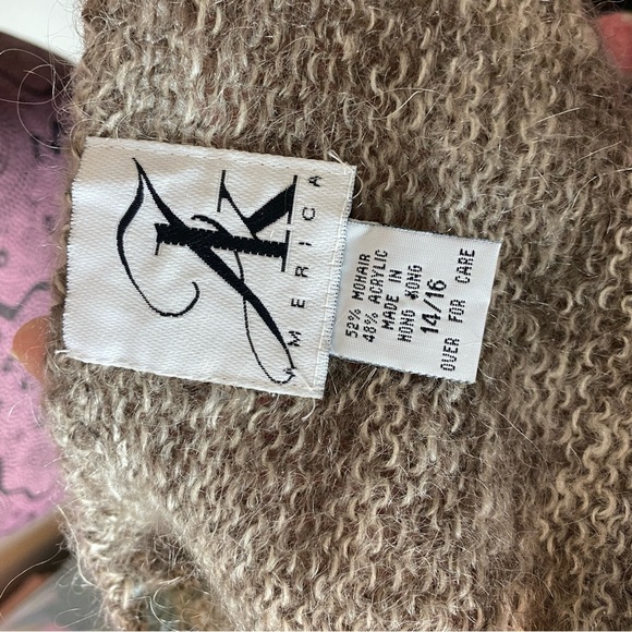 Vtg JK America Sz 14 16 Argyle  Mohair Blend Pullover Sweater - Picture 4 of 5